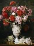 Peonies in a Vase on a Table-Gabriel Schachinger-Framed Giclee Print