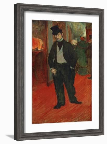 Gabriel Tapie De Celeyran in a Theater Corridor, 1893-1894-Henri de Toulouse-Lautrec-Framed Giclee Print