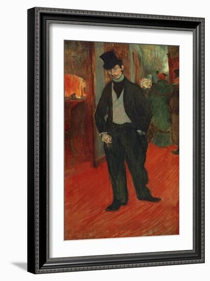 Gabriel Tapie De Celeyran in a Theater Corridor, 1893-1894-Henri de Toulouse-Lautrec-Framed Giclee Print