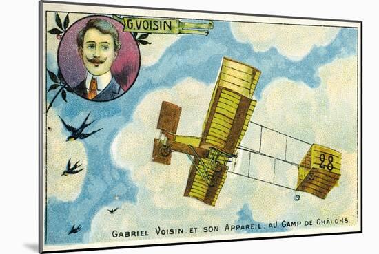 Gabriel Voisin and His Aircraft at the Camp De Chalons, France-null-Mounted Giclee Print