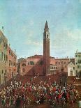 The Bull Race at San Giobbe, Venice (Oil on Canvas)-Gabriele Bella-Giclee Print