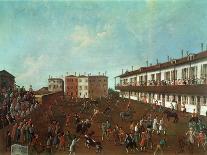 The Bull Race at San Giobbe, Venice (Oil on Canvas)-Gabriele Bella-Giclee Print