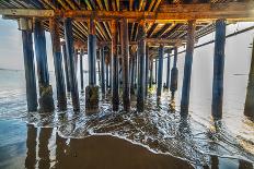 Close up of Wooden Poles of Santa Barbara Pier, California-Gabriele Maltinti-Photographic Print