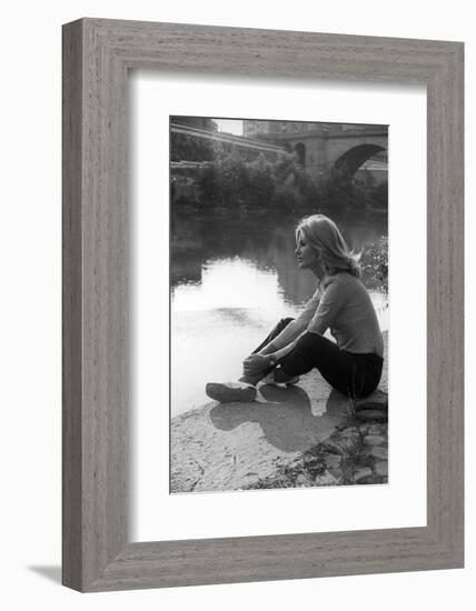 Gabriella Farinon on a River Bank-Marisa Rastellini-Framed Photographic Print