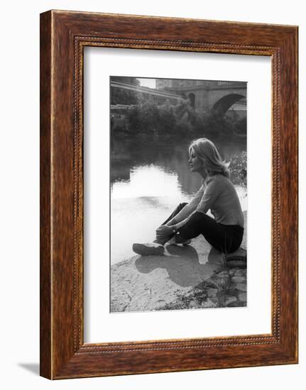 Gabriella Farinon on a River Bank-Marisa Rastellini-Framed Photographic Print