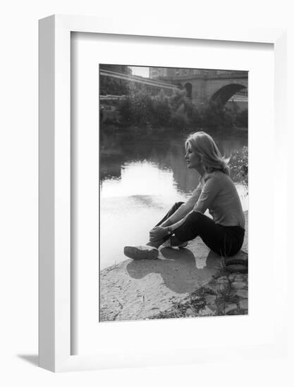 Gabriella Farinon on a River Bank-Marisa Rastellini-Framed Photographic Print