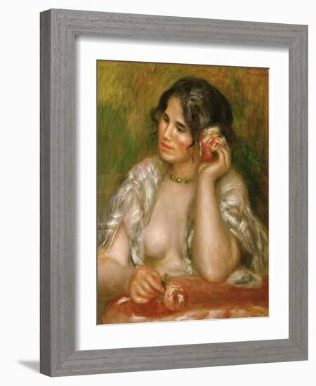 Gabrielle a La Rose, 1911-Pierre-Auguste Renoir-Framed Giclee Print