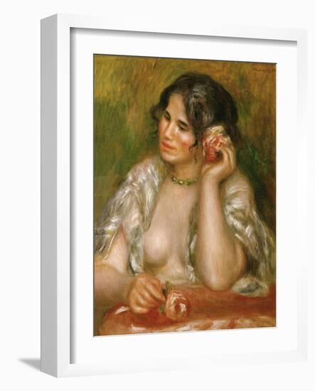 Gabrielle a La Rose, 1911-Pierre-Auguste Renoir-Framed Giclee Print