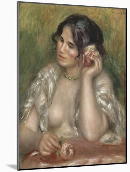Gabrielle à la rose-Pierre-Auguste Renoir-Mounted Giclee Print