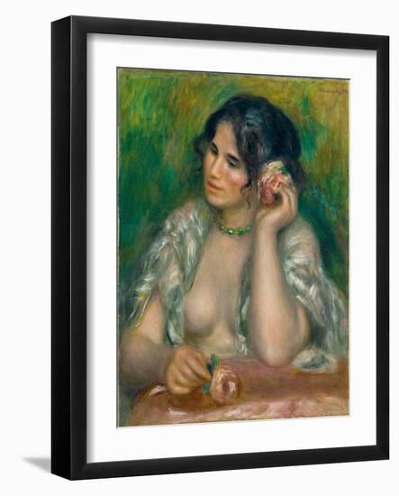 Gabrielle À La Rose-Pierre-Auguste Renoir-Framed Giclee Print