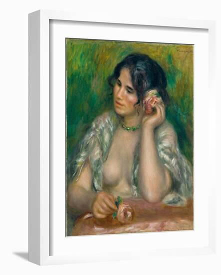 Gabrielle À La Rose-Pierre-Auguste Renoir-Framed Giclee Print