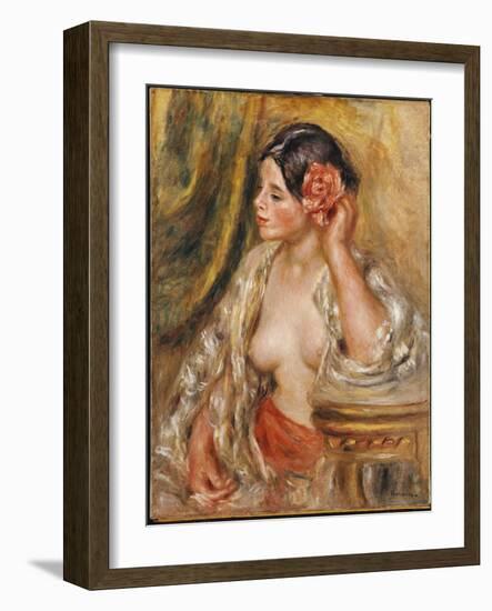 Gabrielle a Sa Coiffure, 1910-Pierre-Auguste Renoir-Framed Giclee Print