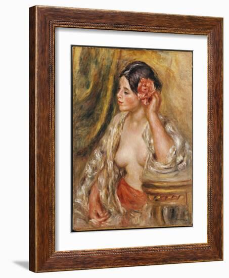 Gabrielle a Sa Coiffure, 1910-Pierre-Auguste Renoir-Framed Giclee Print