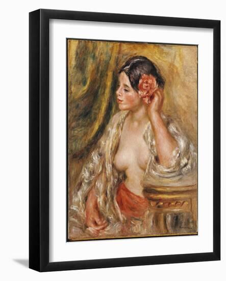 Gabrielle a Sa Coiffure, 1910-Pierre-Auguste Renoir-Framed Giclee Print