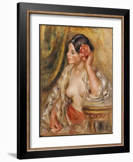 Gabrielle a Sa Coiffure, 1910-Pierre-Auguste Renoir-Framed Giclee Print