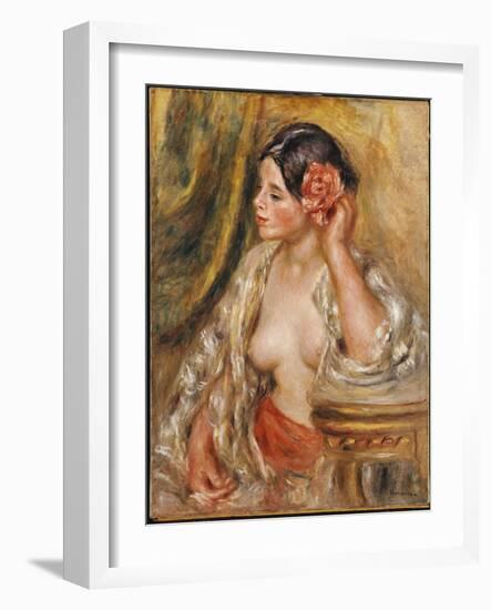 Gabrielle a Sa Coiffure, 1910-Pierre-Auguste Renoir-Framed Giclee Print