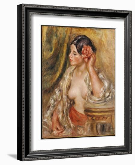 Gabrielle a Sa Coiffure, 1910-Pierre-Auguste Renoir-Framed Giclee Print