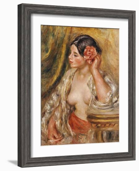 Gabrielle a Sa Coiffure, 1910-Pierre-Auguste Renoir-Framed Giclee Print