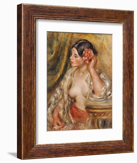 Gabrielle a Sa Coiffure, 1910-Pierre-Auguste Renoir-Framed Giclee Print