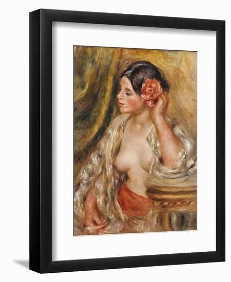 Gabrielle a Sa Coiffure, 1910-Pierre-Auguste Renoir-Framed Giclee Print