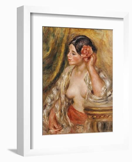 Gabrielle a Sa Coiffure, 1910-Pierre-Auguste Renoir-Framed Giclee Print