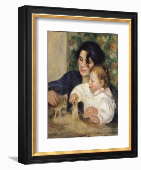 Gabrielle and Jean-Pierre-Auguste Renoir-Framed Art Print