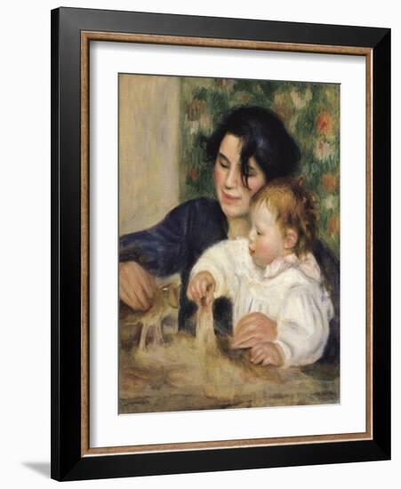 Gabrielle and Jean-Pierre-Auguste Renoir-Framed Art Print