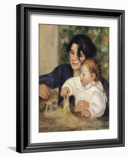 Gabrielle and Jean-Pierre-Auguste Renoir-Framed Art Print