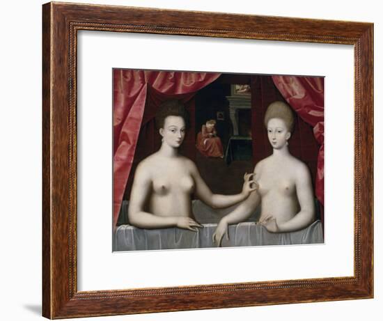 Gabrielle d'Estrees and One of Her Sisters, c.1590-null-Framed Giclee Print