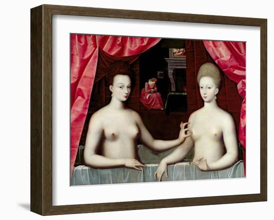 Gabrielle D'Estrées and One of Her Sisters, Duchesse De Villars-null-Framed Giclee Print