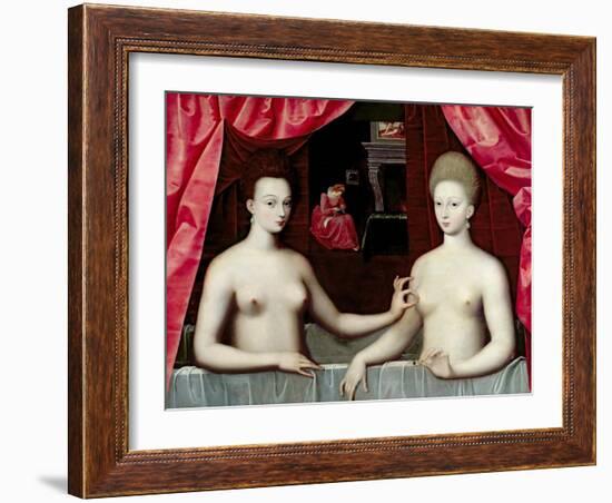 Gabrielle D'Estrées and One of Her Sisters, Duchesse De Villars-null-Framed Giclee Print