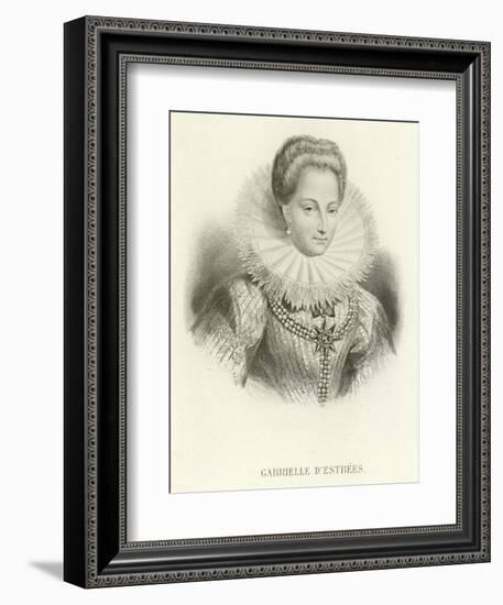 Gabrielle D'Estrees-Alphonse Marie de Neuville-Framed Giclee Print