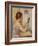 Gabrielle Holding a Mirror or Marie Dupuis Holding a Mirror with a Portrait of Coco, Early 1900S-Pierre-Auguste Renoir-Framed Giclee Print