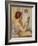 Gabrielle Holding a Mirror or Marie Dupuis Holding a Mirror with a Portrait of Coco, Early 1900S-Pierre-Auguste Renoir-Framed Giclee Print
