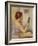 Gabrielle Holding a Mirror or Marie Dupuis Holding a Mirror with a Portrait of Coco, Early 1900S-Pierre-Auguste Renoir-Framed Giclee Print