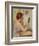 Gabrielle Holding a Mirror or Marie Dupuis Holding a Mirror with a Portrait of Coco, Early 1900S-Pierre-Auguste Renoir-Framed Giclee Print