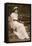 Gabrielle Ray, English Actress, with a Dog in a Garden-null-Framed Premier Image Canvas