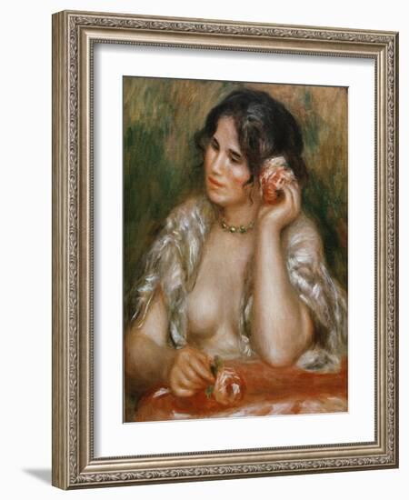 Gabrielle with a Rose, 1911-Pierre-Auguste Renoir-Framed Giclee Print