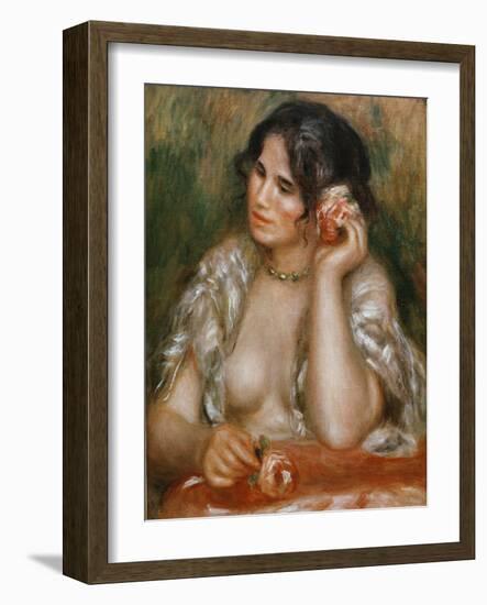 Gabrielle with a Rose, 1911-Pierre-Auguste Renoir-Framed Giclee Print