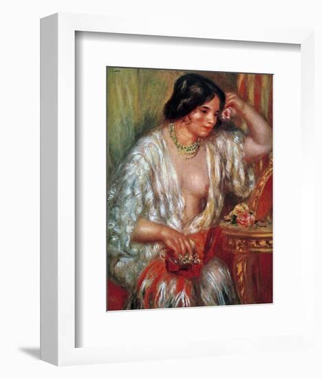 Gabrielle-Pierre-Auguste Renoir-Framed Art Print