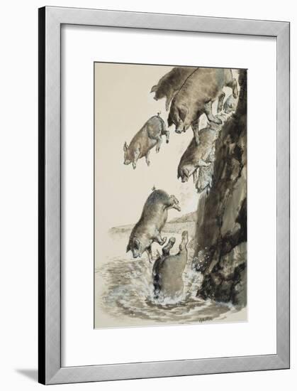 Gadarene Swine-Clive Uptton-Framed Giclee Print