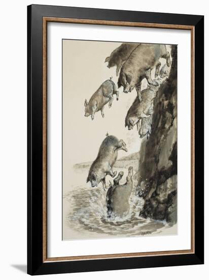 Gadarene Swine-Clive Uptton-Framed Giclee Print