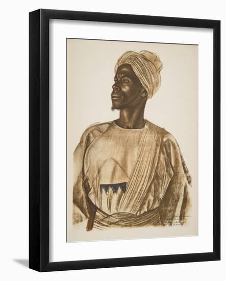 Gadem, Chassseur D'elephants (Birao), from Dessins Et Peintures D'afrique, Executes Au Cours De L'e-Alexander Yakovlev-Framed Giclee Print
