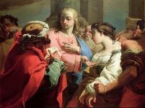 Christ and the Woman Taken in Adultery-Gaetano Gandolfi-Framed Giclee Print