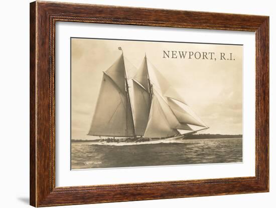 Gaff-Rigged Schooner, Newport, Rhode Island-null-Framed Art Print