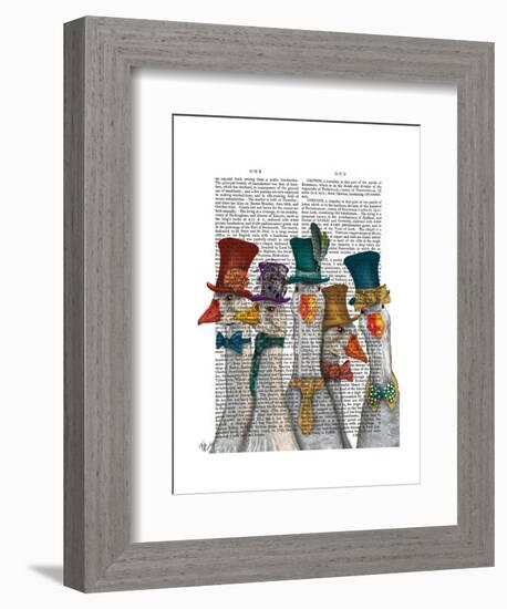 Gaggle of Geese-Fab Funky-Framed Art Print