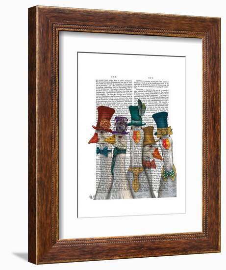 Gaggle of Geese-Fab Funky-Framed Art Print