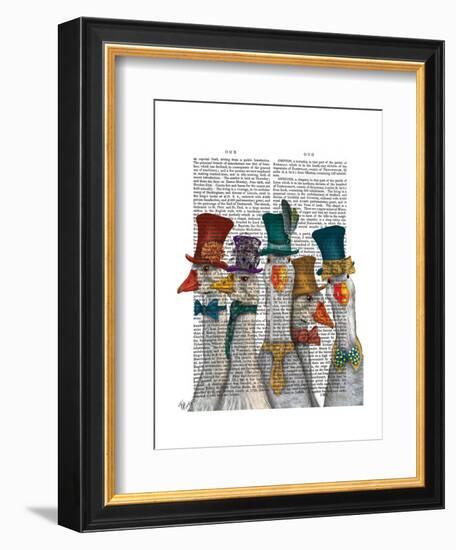 Gaggle of Geese-Fab Funky-Framed Art Print