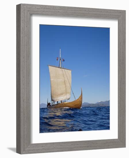 Gaia, Replica Viking Ship, Norway, Scandinavia-David Lomax-Framed Photographic Print