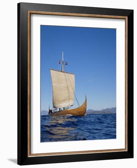 Gaia, Replica Viking Ship, Norway, Scandinavia-David Lomax-Framed Photographic Print